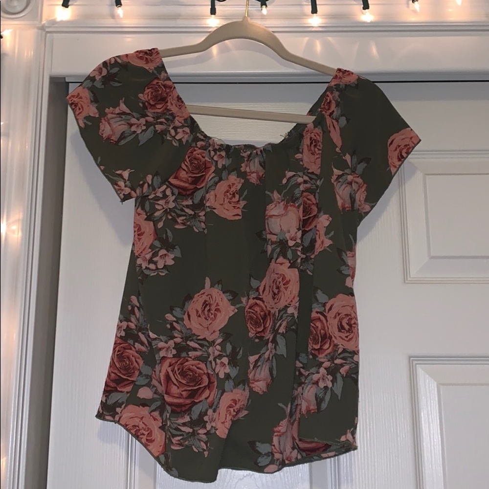 Floral off the shoulder blouse